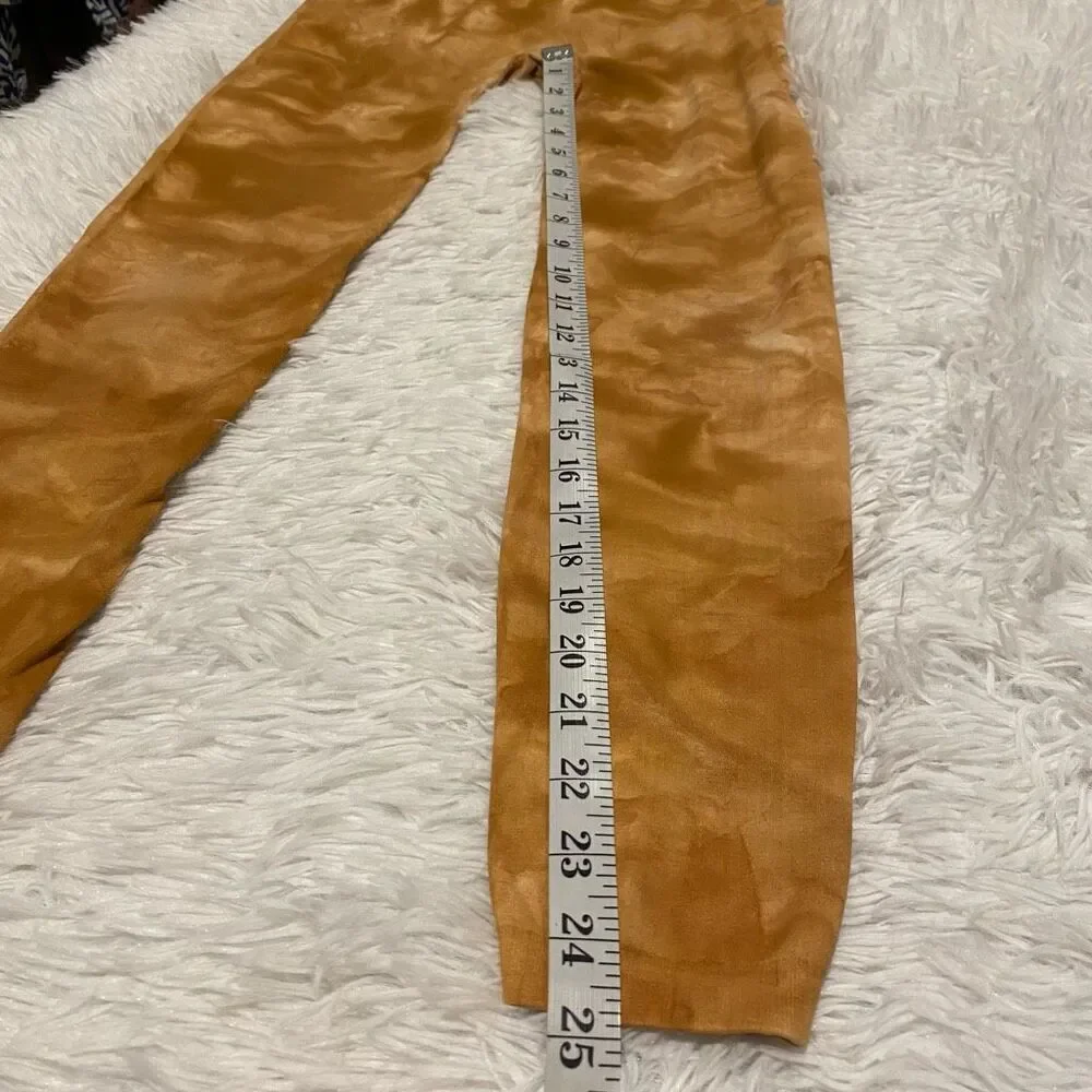 Free People Good Karma Tie-Dye Leggings in Burnt Topaz Medium